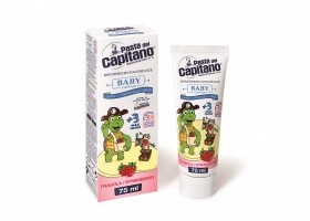 BABY CAPTAIN FRAGOLA STRAWBERRY - dětská zubní pasta jahodová 3+ 75 ml