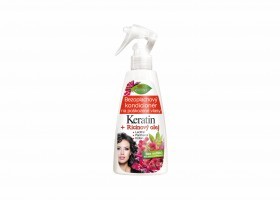 Bezoplachový kondicionér na poškozené vlasy KERATIN + RICINOVÝ OLEJ 260 ml