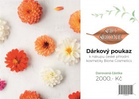 Dárková poukázka Bione Cosmetics 2000