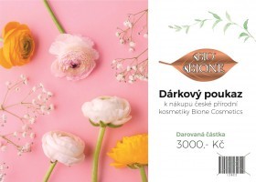 Dárková poukázka Bione Cosmetics 3000