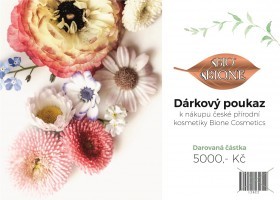 Dárková poukázka Bione Cosmetics 5000