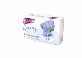 LUKSJA Creamy Linen & Rice milk - toaletní mýdlo 90 g