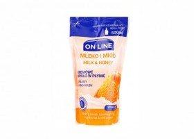 ON LINE - tekuté mýdlo Med a mléko 500 ml