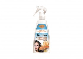 Vlasová regenerace KERATIN + VITAMÍNOVÝ OLEJ Z OBILNÝCH KLÍČKŮ 260 ml