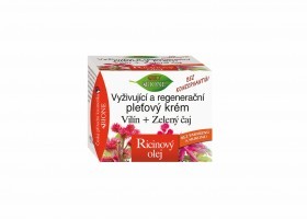 Vyživující a regenerační pleťový krém Vilín + Zelený čaj, RICINOVÝ OLEJ 51 ml